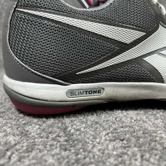 Reebok SlimTone J84822 Women’s Size 7.5 Gray Smooth Fit Training Shoes Used - Picture 3 of 13